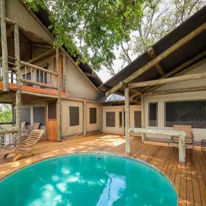 Two wooden cottages with private plunge pool at Seba