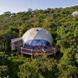 A dome guest suite at the Highlands lodge