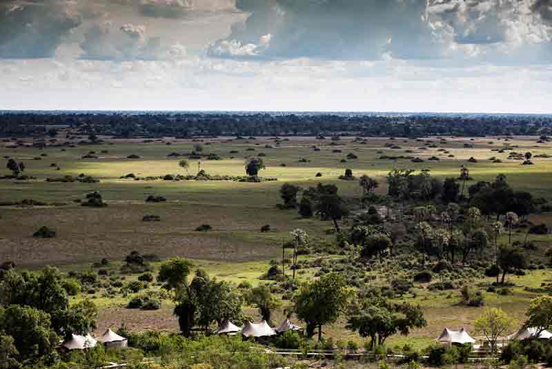 Aerial view of the Okavango Delta