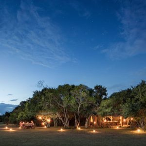 Encounter Mara safari camp at night